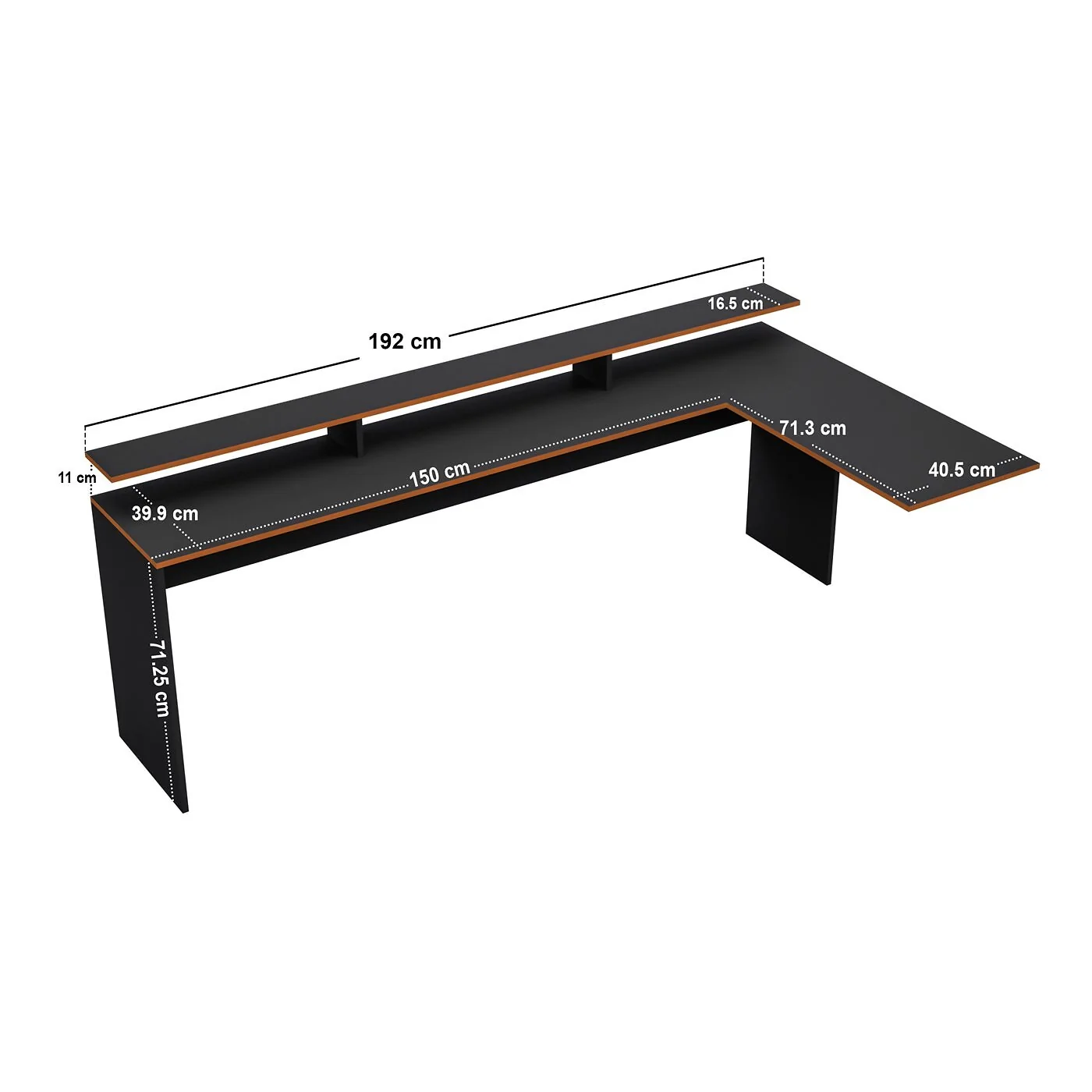 Recoil Ultimate Lumi Gaming High Sleeper with Desk Charcoal & Orange image 7
