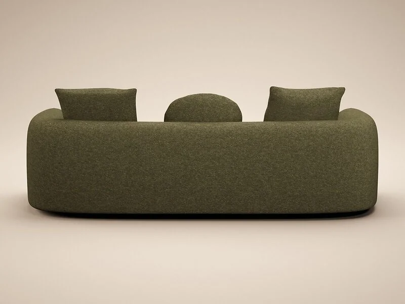SOLACE+CO Cami 3 Seater Sofa Green Chenille – view 7