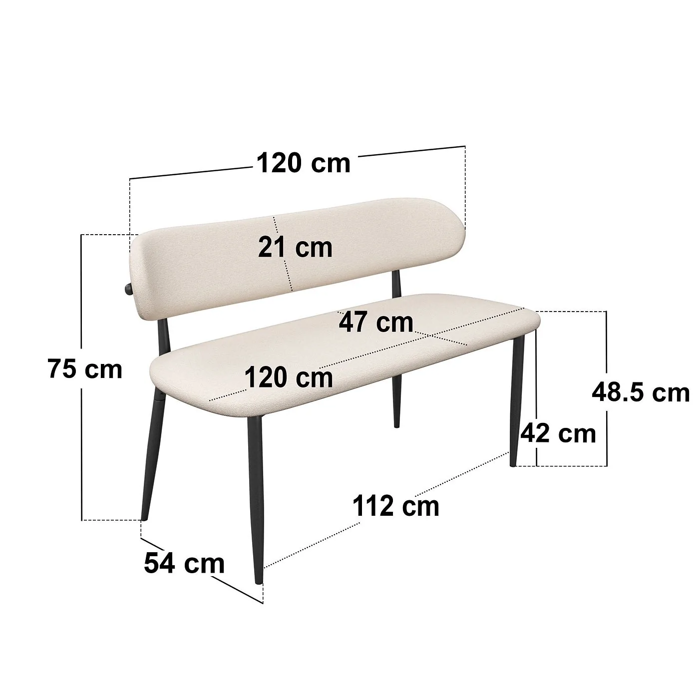 SOLACE+CO Varm & Cyra Dining Set with Table Chenille Chairs & Bench image 9
