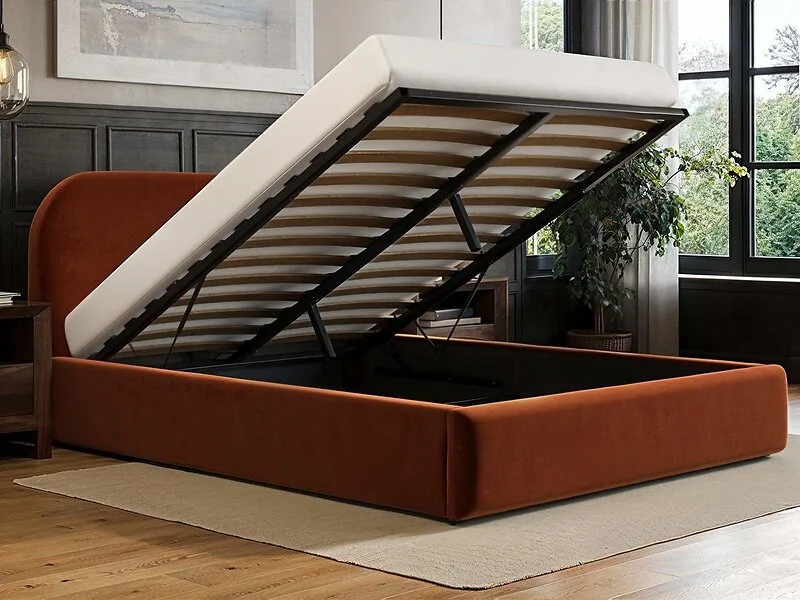 Flair Alba Ottoman Bed Burnt Orange Velvet – view 2