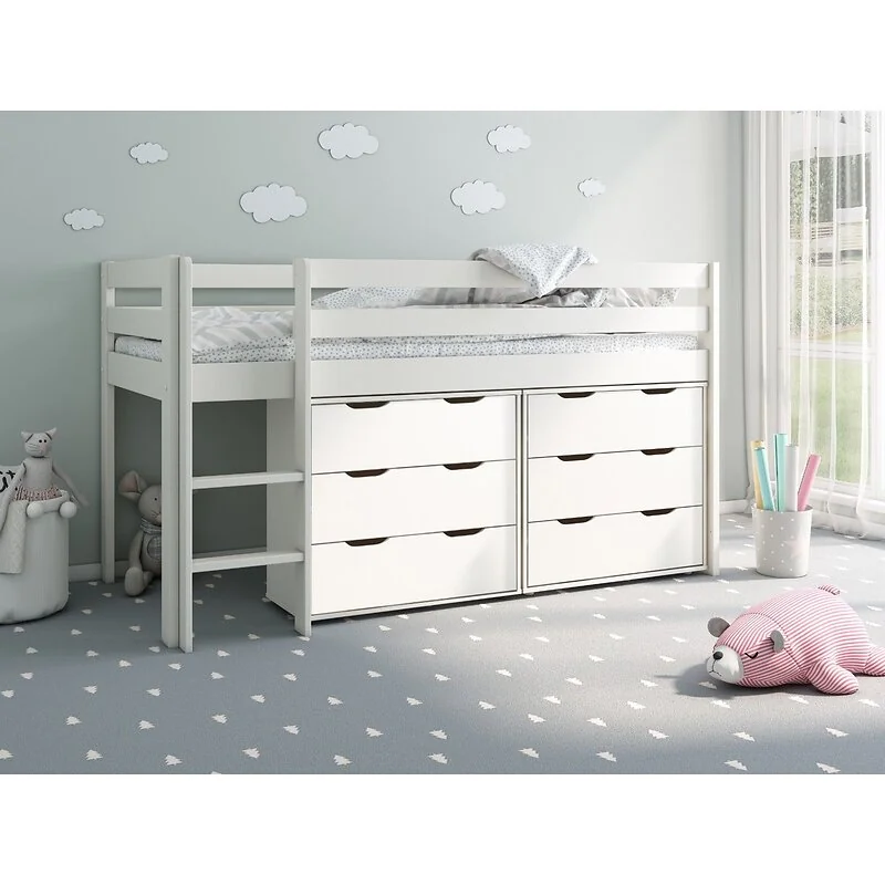 Noomi Nora Solid Wood Midsleeper 6 Drawer Cabin Bed(FSC-Certified)