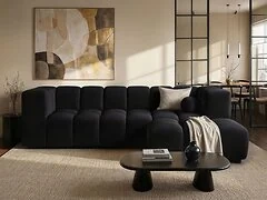 SOLACE+CO Jenson 4 Seater Cloud Bubble Sofa with Footstool