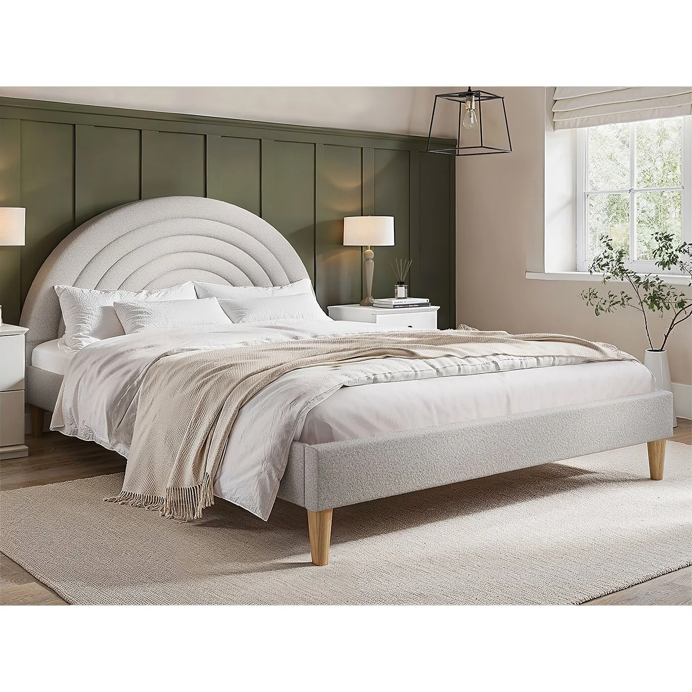 Flair Ava Boucle Double Bed Pink image 7