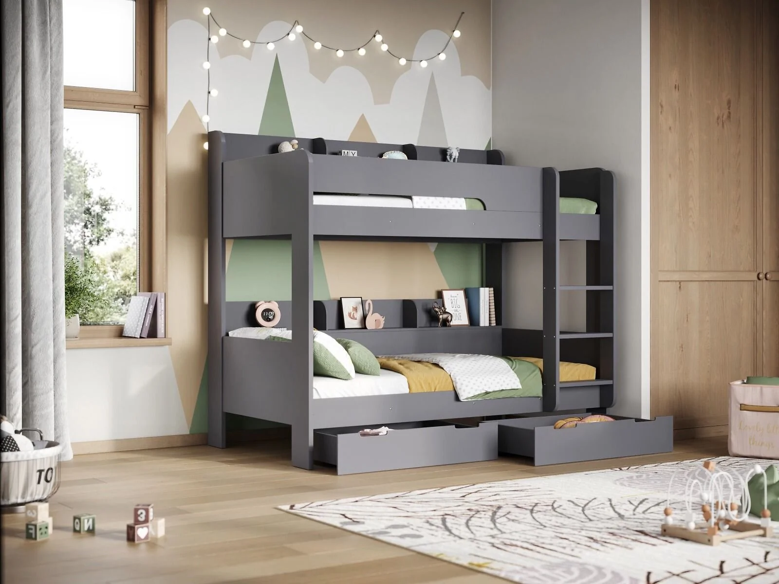Flair Eddie Storage Bunk Bed with Shelves – view 16