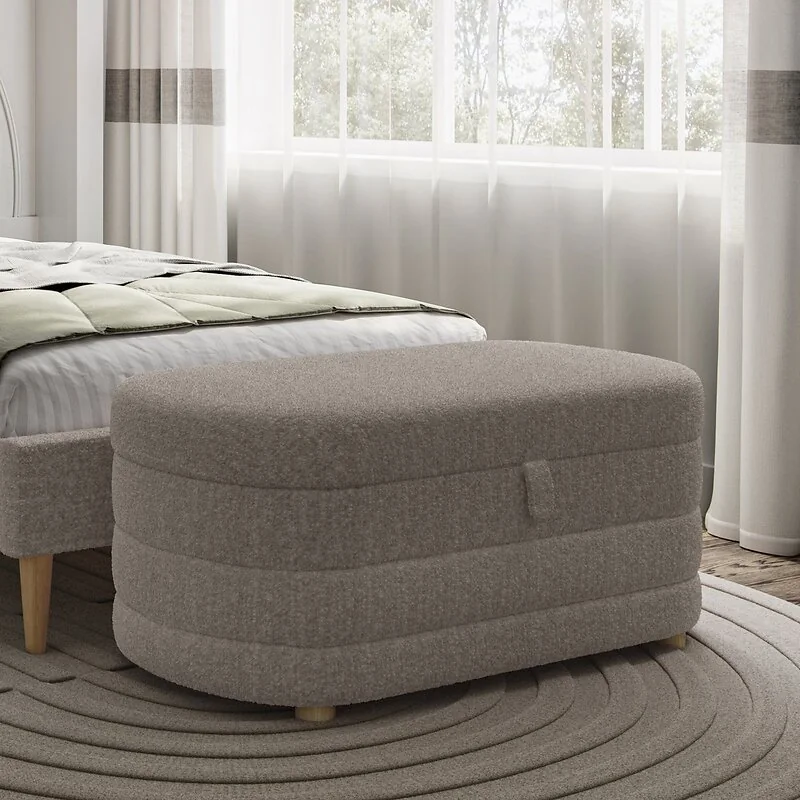 Flair Ava Boucle Ottoman Storage Box image 5