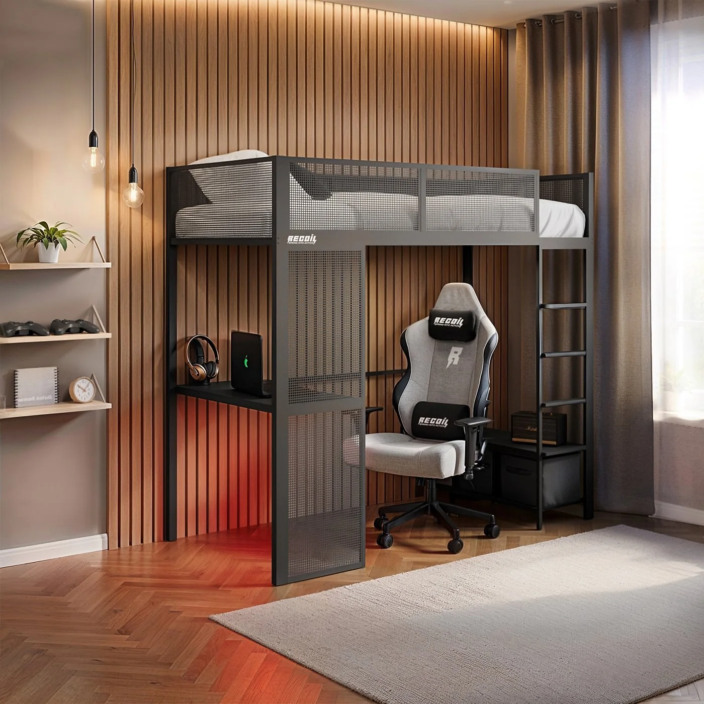 Recoil Glitch Metal High Sleeper with Desk