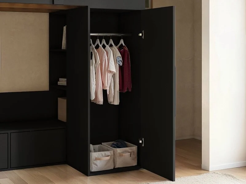 Flair Aspen Ribbed High Sleeper with Storage & Wardrobe – view 6