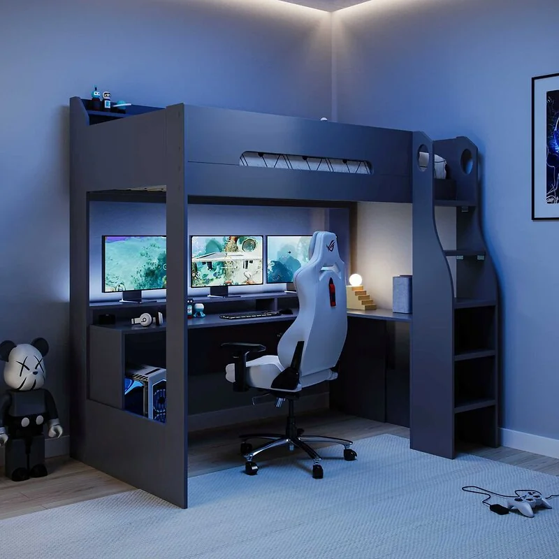 Flair Skyhigh Single Gaming High Sleeper Bed Anthracite image 5