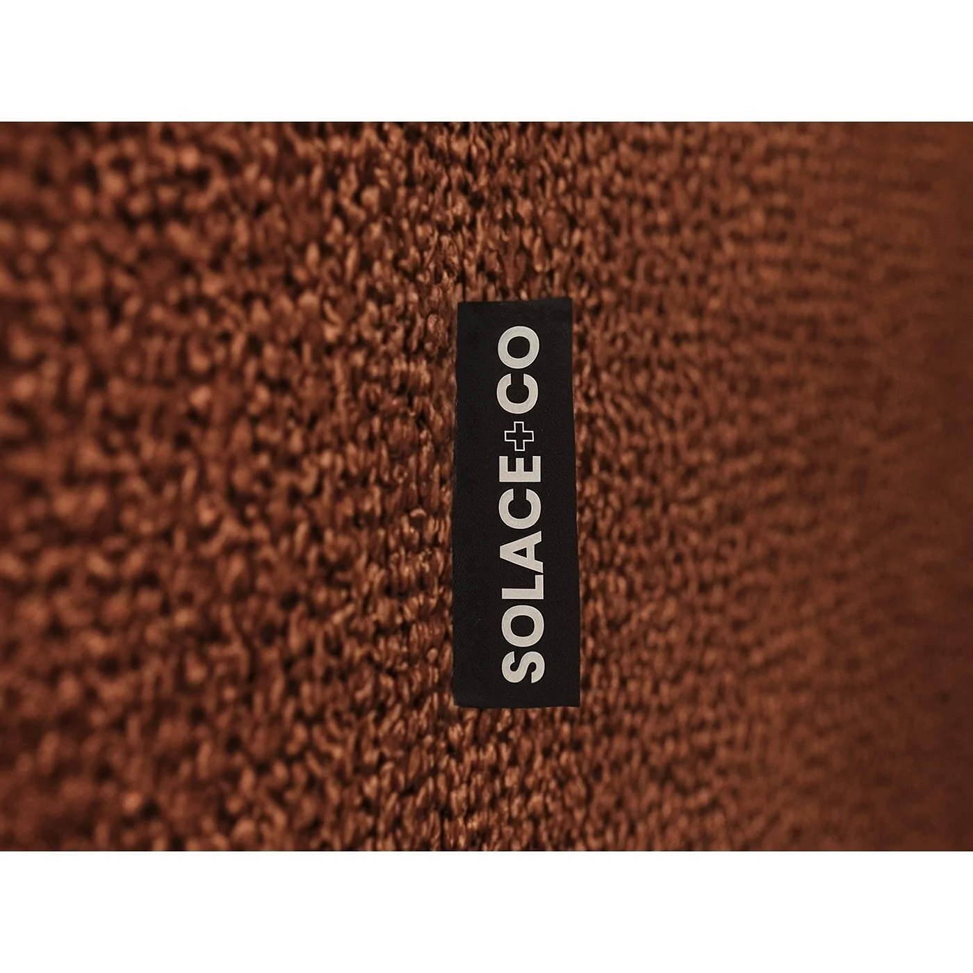 SOLACE+CO Addison Loveseat with Caster Legs Burnt Orange Chenille image 3