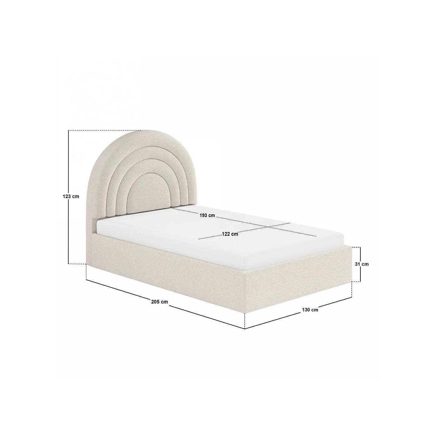 Flair Ava Small Double Ottoman Bed image 7