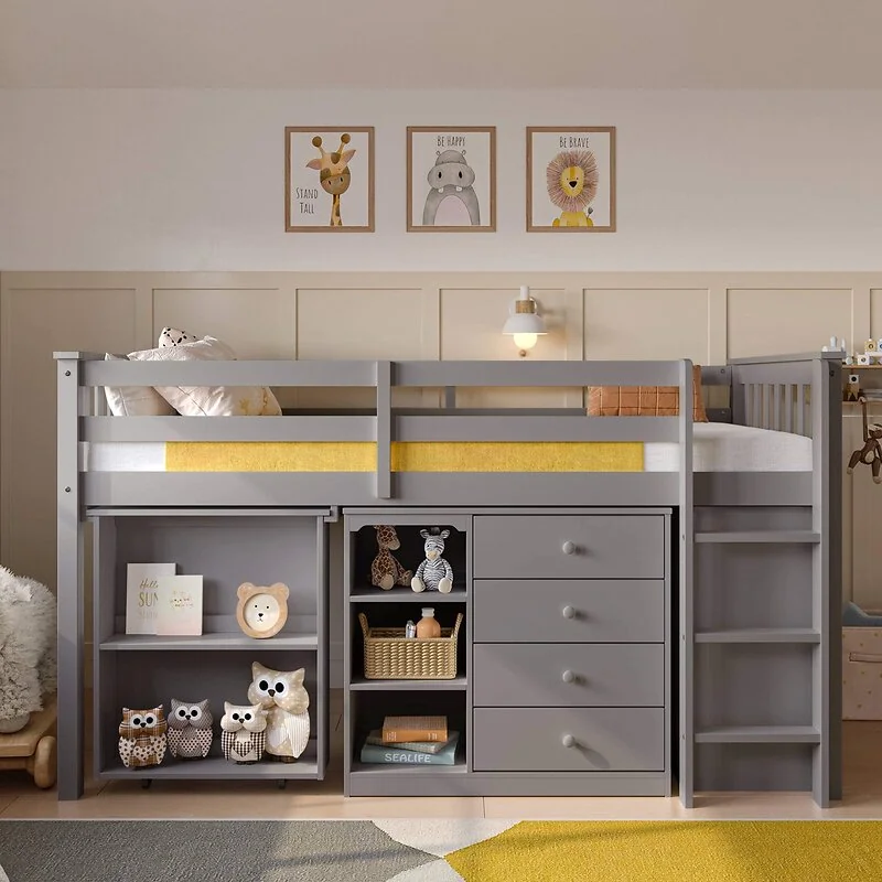 Flair Oban Single Cabin Bed with Pull Out Desk & Storage White image 8