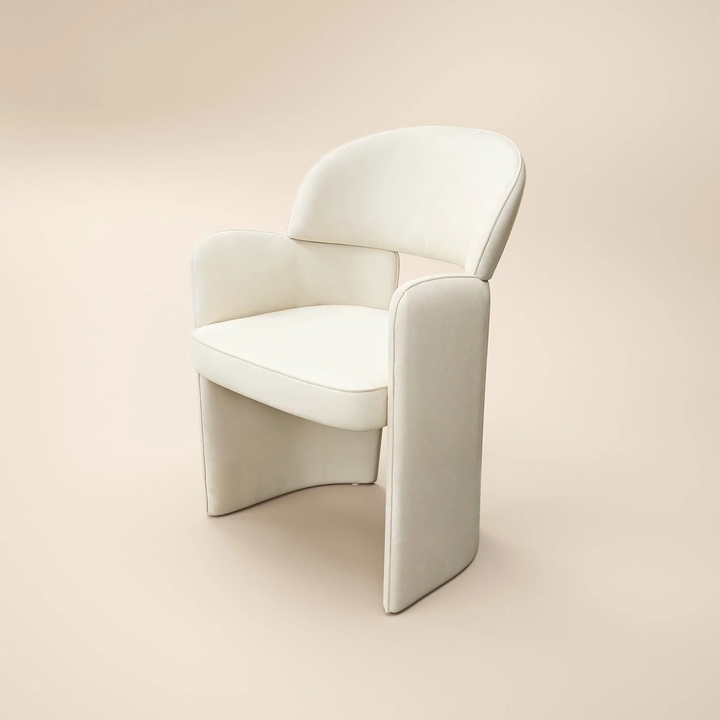 SOLACE+CO Estella Velvet Dining Chair Set of 2 Beige image 5