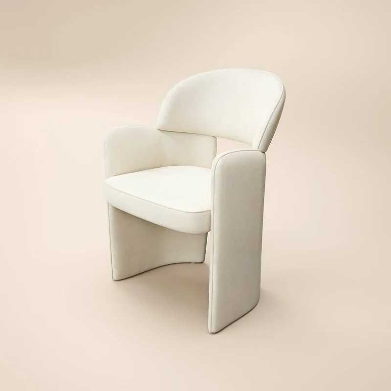 SOLACE+CO Estella Velvet Dining Chair Set of 2 Beige image 5