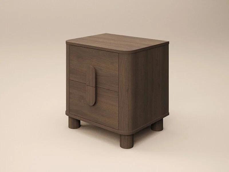 SOLACE+CO Remington Curved 2 Drawer Bedside Table – view 9