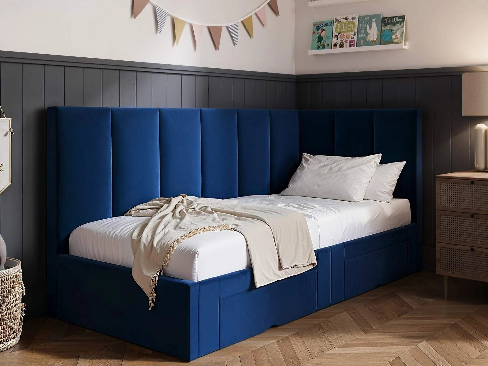 Flair Harley Corner Bed Frame with Storage Drawers – view 4