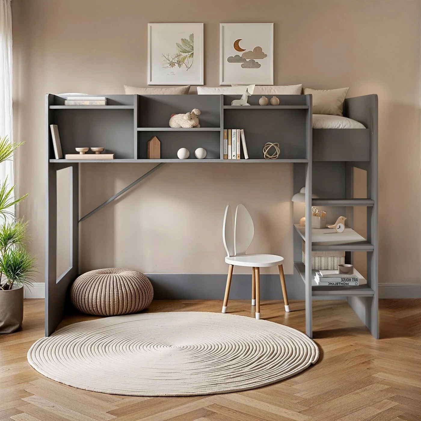 Flair Wizard Junior High Sleeper Bed Grey image 2