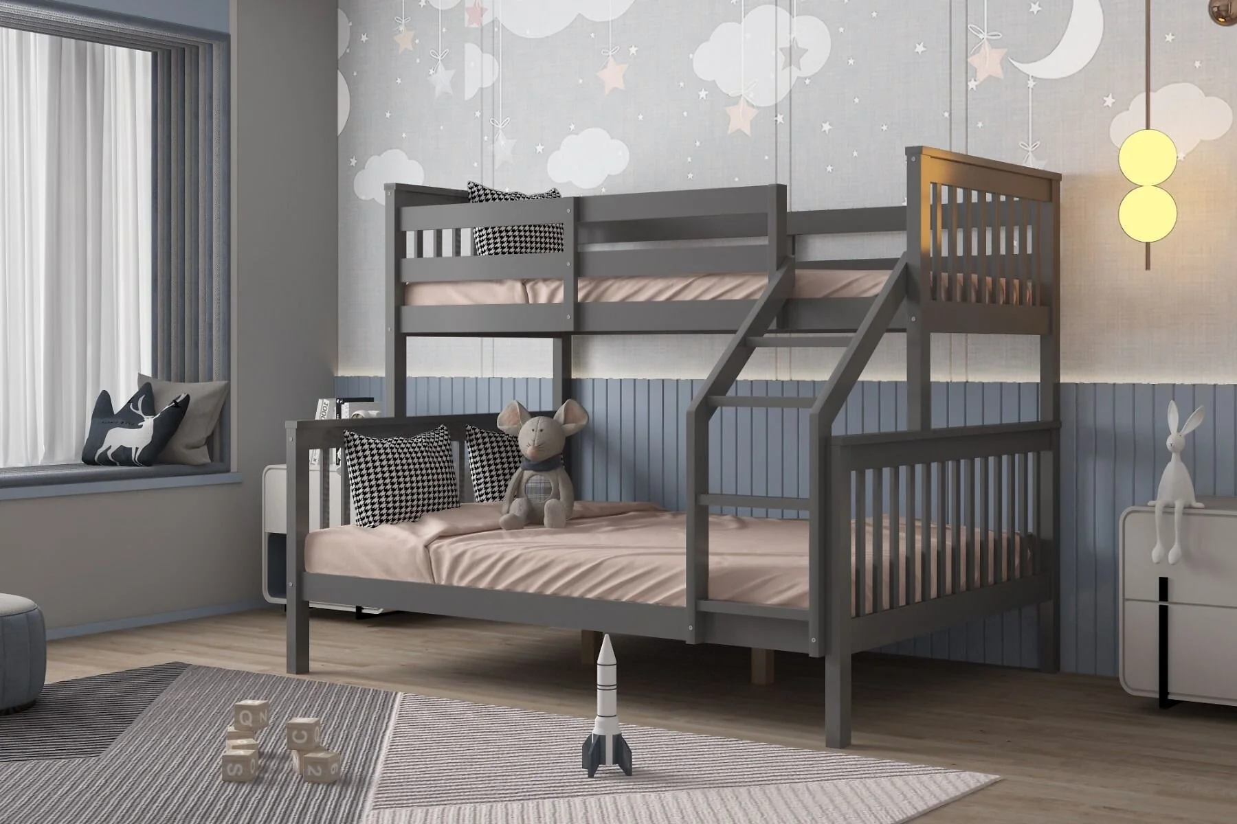 Flair Wooden Zoom Triple Bunk Bed