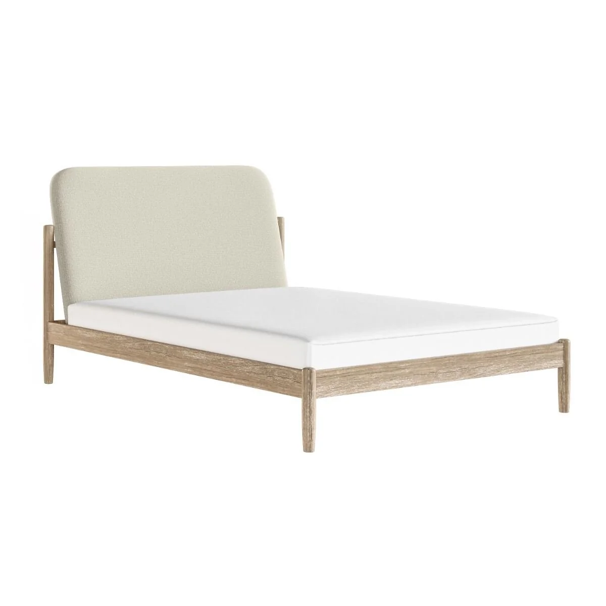 Flair Dahlia Linen Pillowback Wooden Bed Frame – view 5