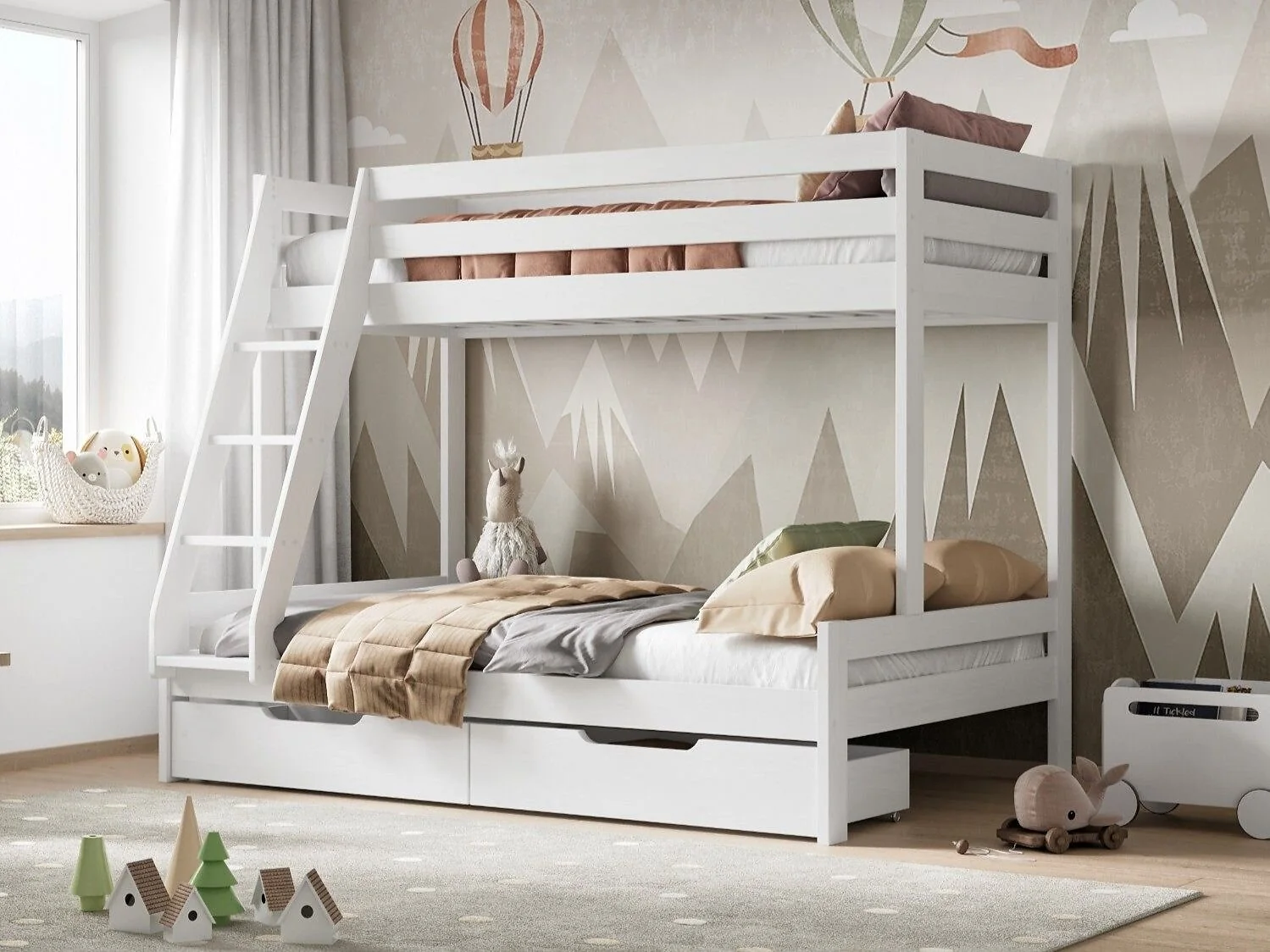 Noomi Nora Triple Bunk Bed Solid Wood (FSC-Certified)