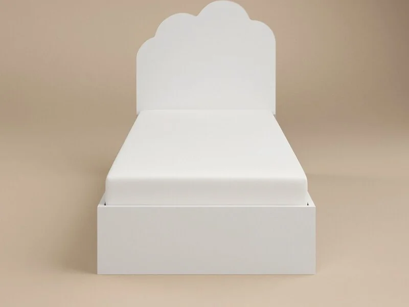 Flair Adara Ottoman Bed with Cloud Headboard White – view 8