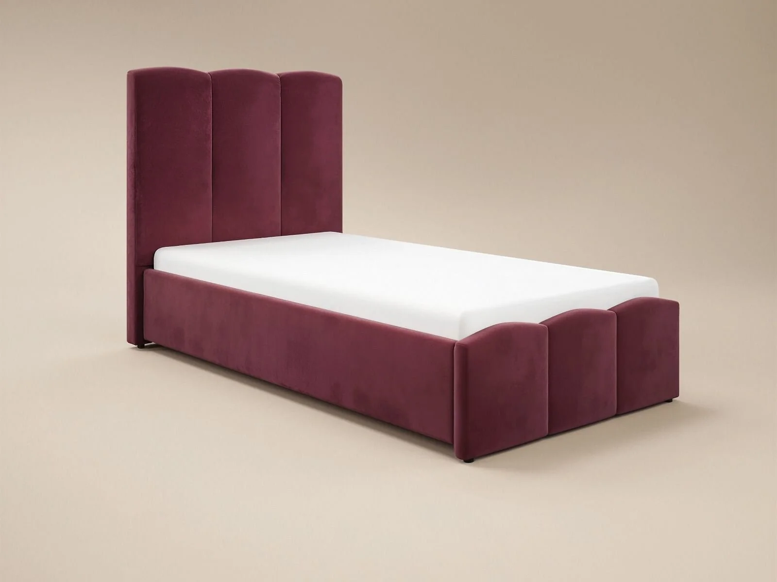 SOLACE+CO Enrica Velvet Upholstered Panel Bed Frame – view 12