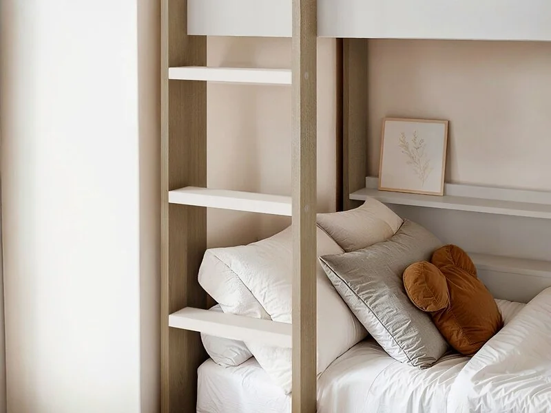 Noomi Bodie Bunk Bed with Shelves White Solid Wood (FSC-Certified) – view 8