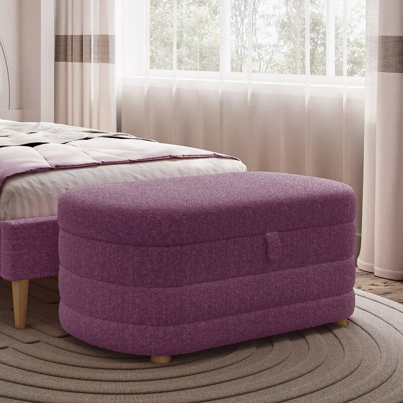 Flair Ava Boucle Ottoman Storage Box