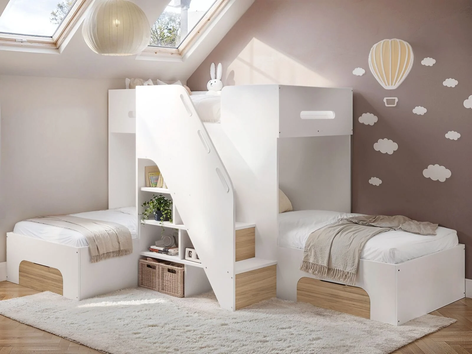 Flair Mason Staircase Triple Sleeper with Storage