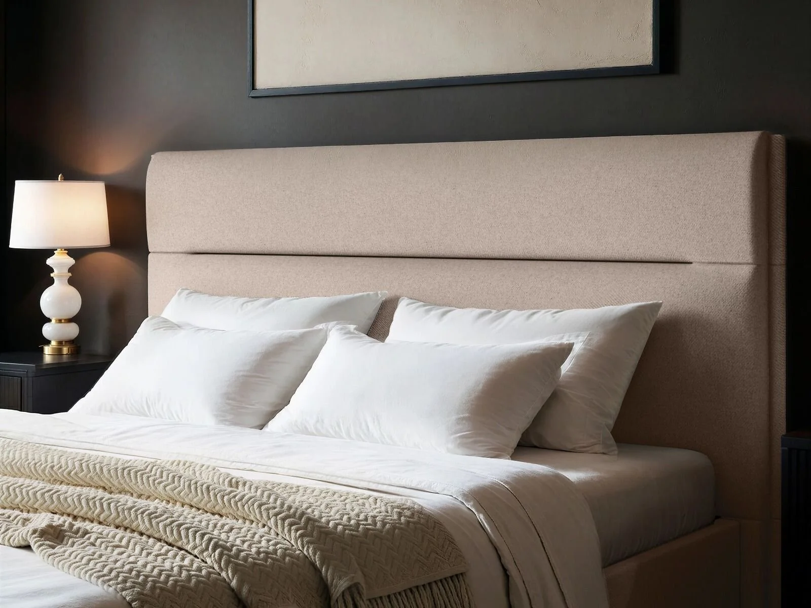 SOLACE+CO Nela Woven Fabric Ottoman Bed – view 12