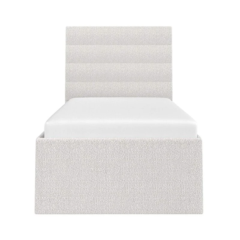 Flair Ari Upholstered Single Bed With Trundle Beige Boucle image 6