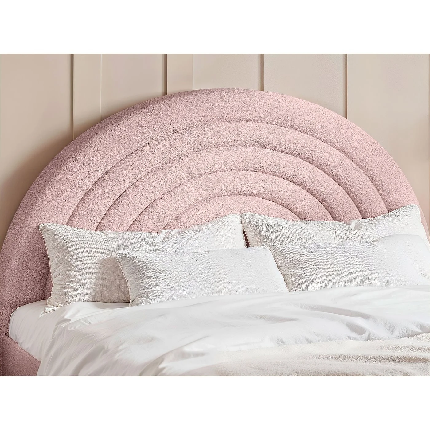 Flair Ava Boucle Double Bed Pink image 3