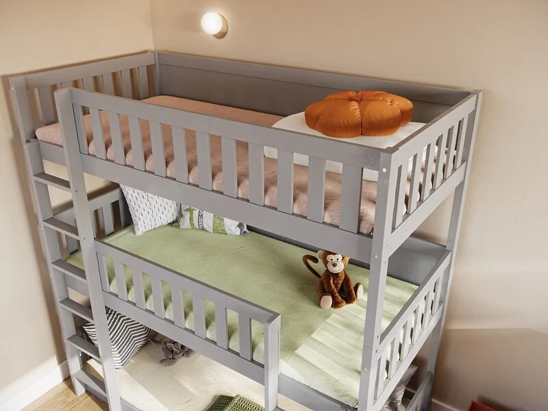 Flair Bea triple high bunk bed in grey - close up
