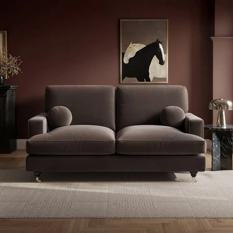 SOLACE+CO Addison 2 Seater Sofa with Caster Legs