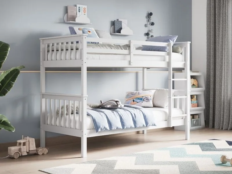 Flair Zoom Small Single Detachable Bunk Bed White