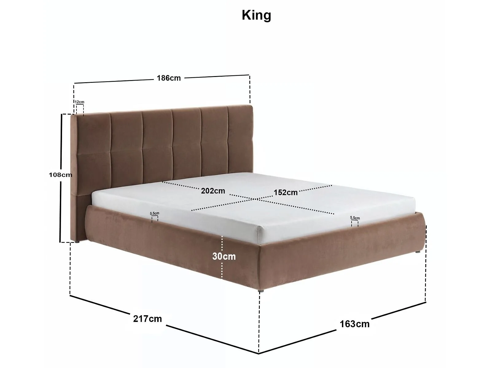SOLACE+CO Mika Ottoman Bed Chocolate Velvet – view 8