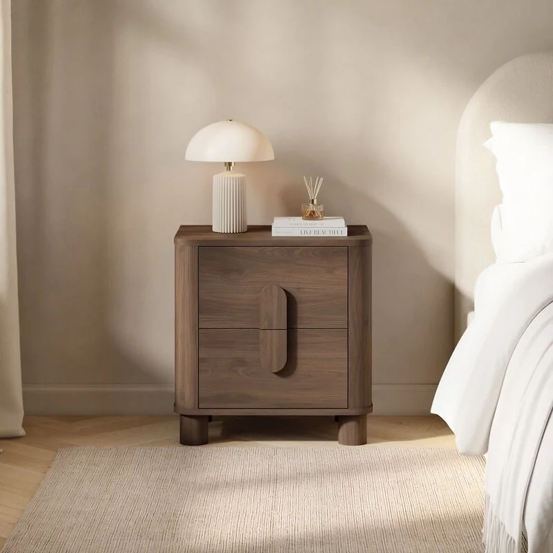 SOLACE+CO Remington Curved 2 Drawer Bedside Table – view 11