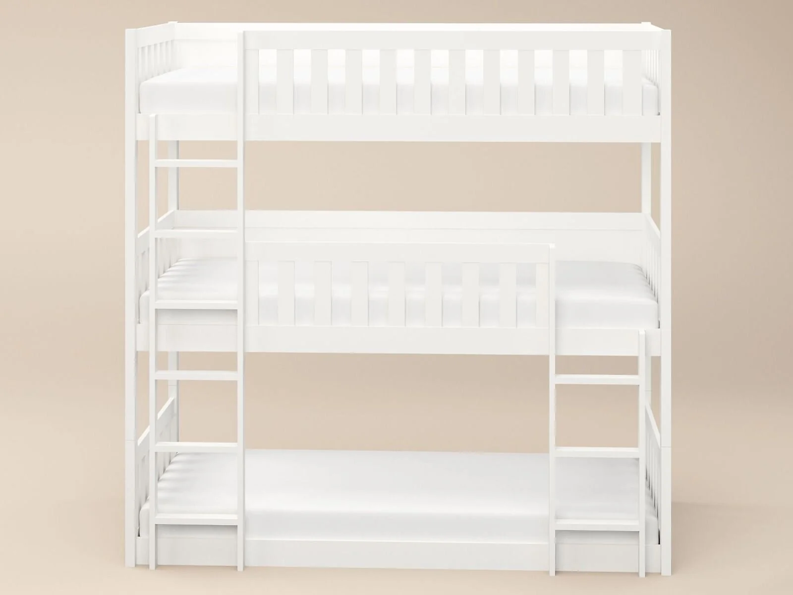 Space-saving triple bunk bed for children’s shared bedroom - cutout