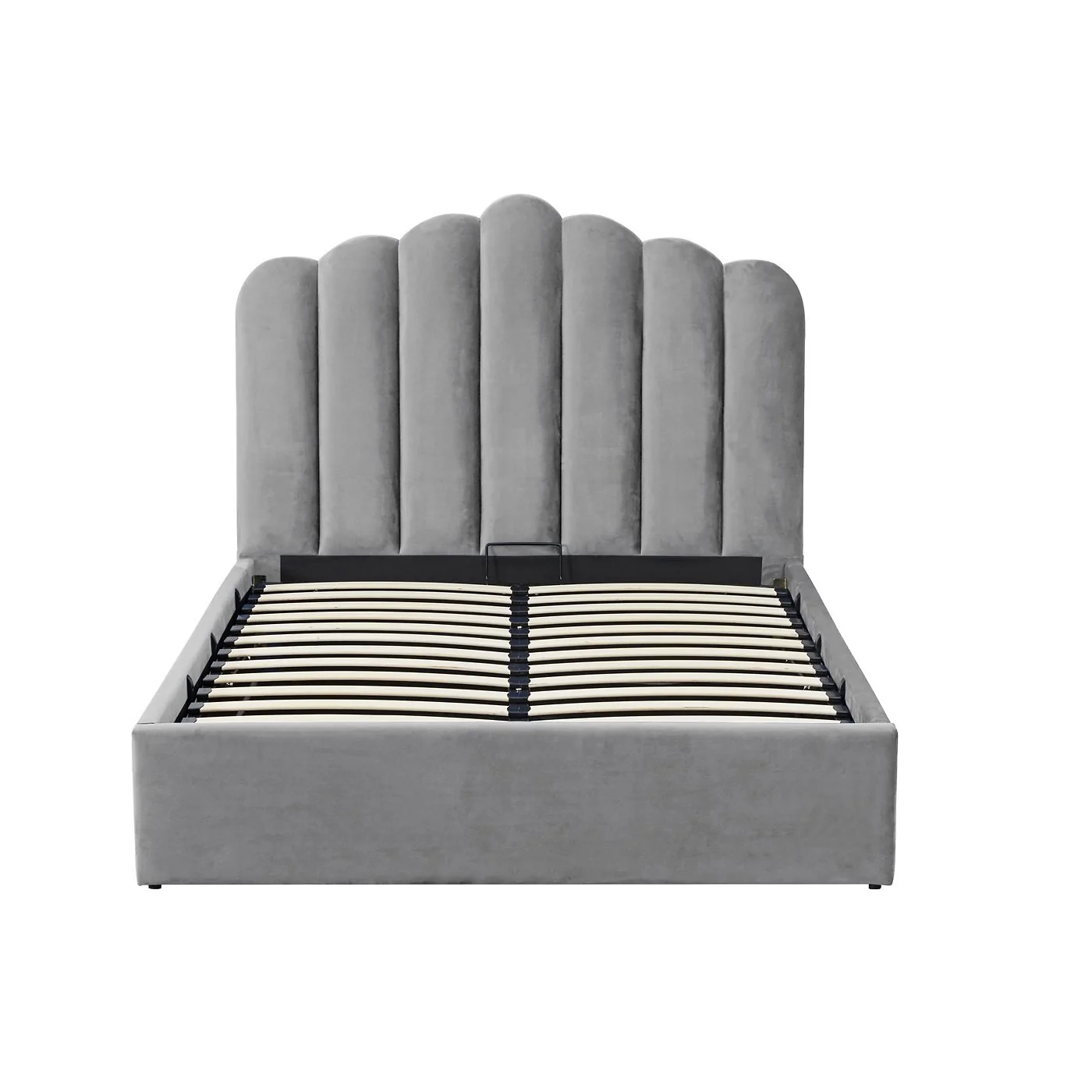 Flair Silver Velvet Poseidon Shell Ottoman Bed image 4