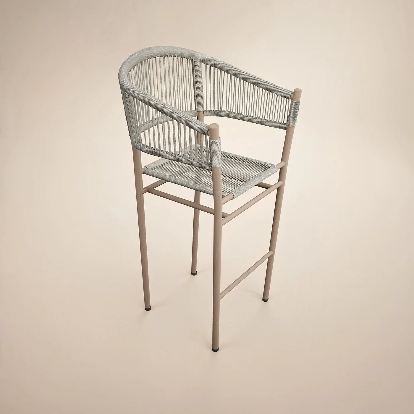 SOLACE+CO Hana Round Table & Lita Chairs Garden Bar Set  White image 3