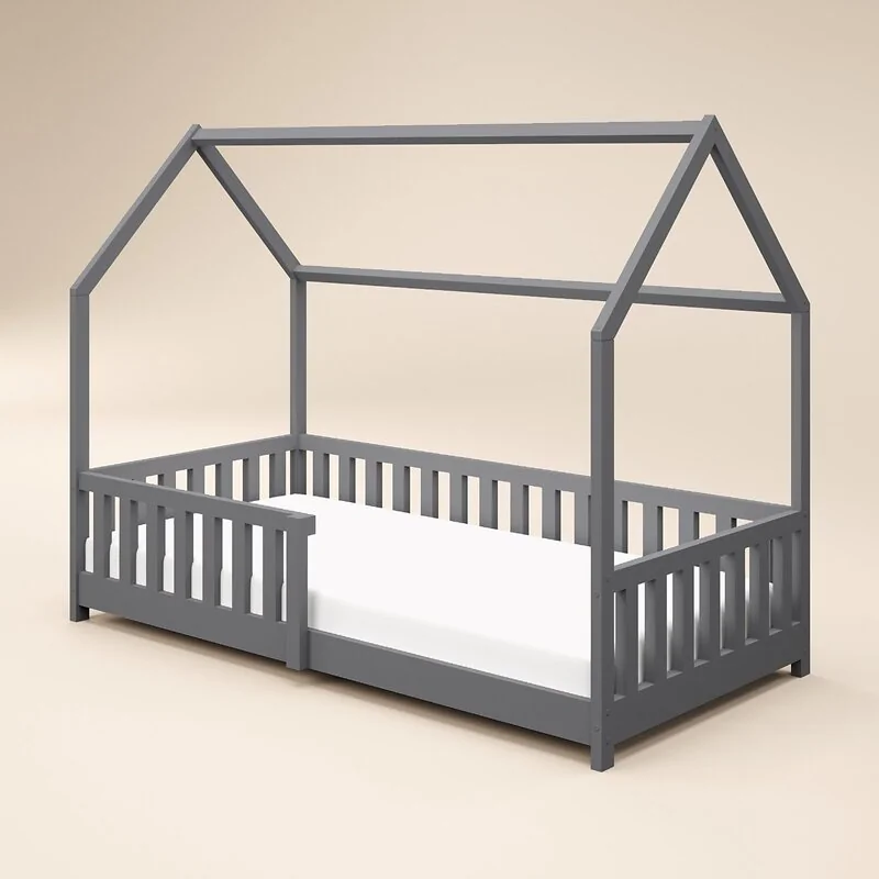 Flair Explorer Playhouse Bed With Rails Grey image 3