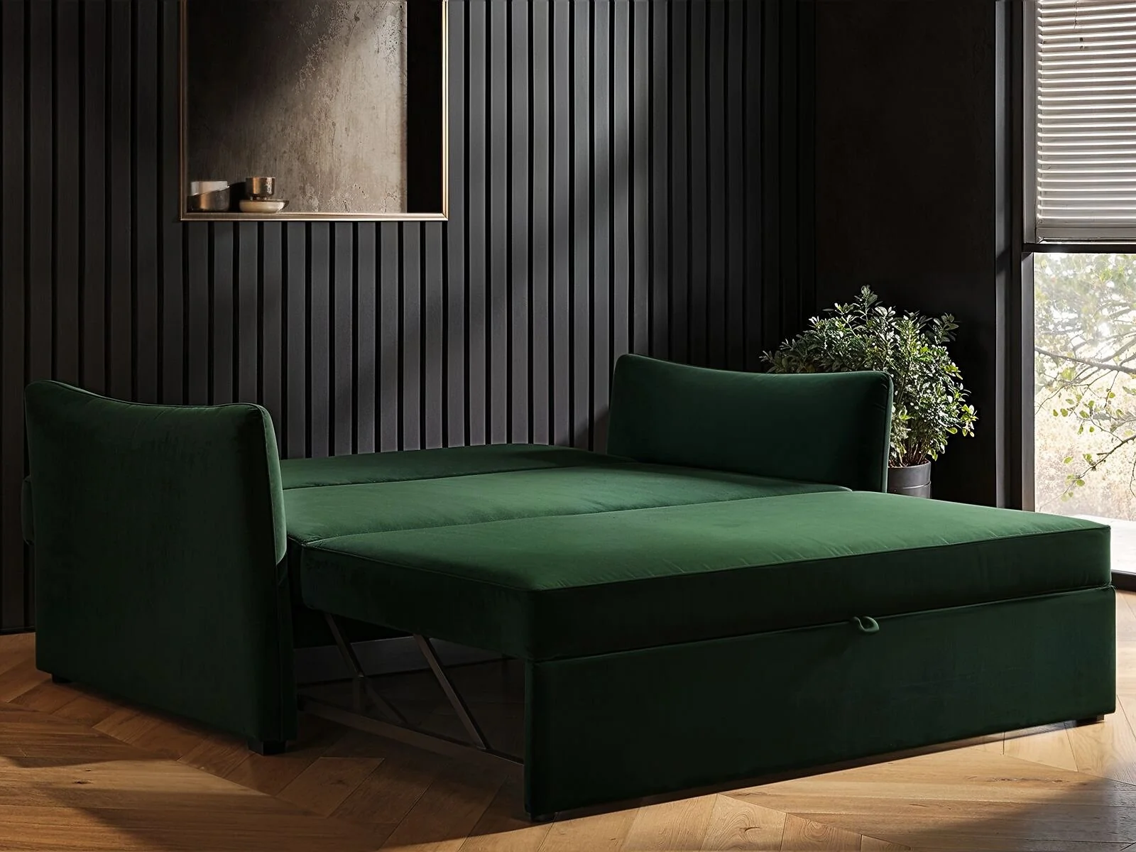 SOLACE+CO Skyler 2 Seater Sofa Bed Velvet – view 6