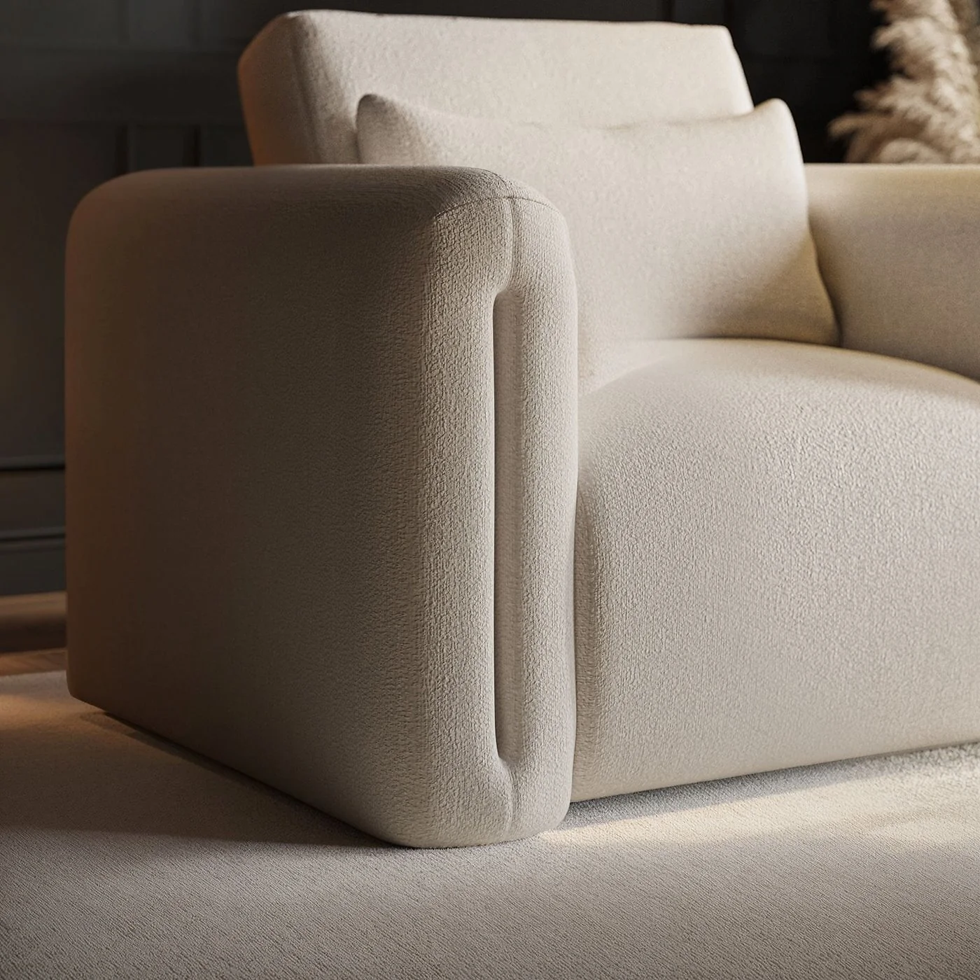 SOLACE+CO Mabel Armchair Beige Chenille image 3