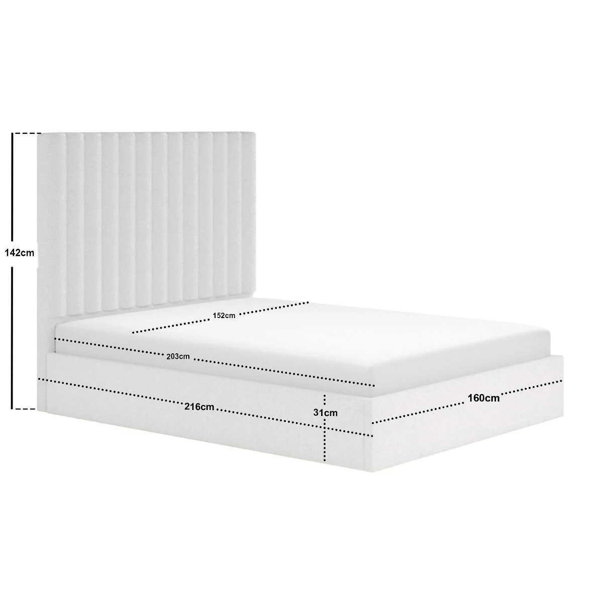 Flair Everley Boucle Ottoman Bed Cream – view 7