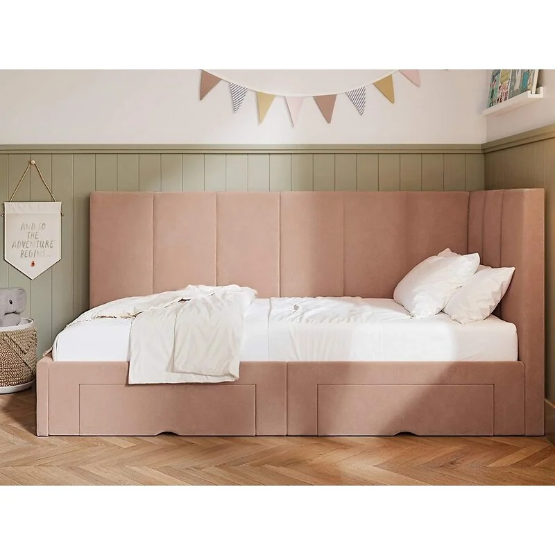 Flair Harley Velvet Bed Frame with Storage Drawers image 10
