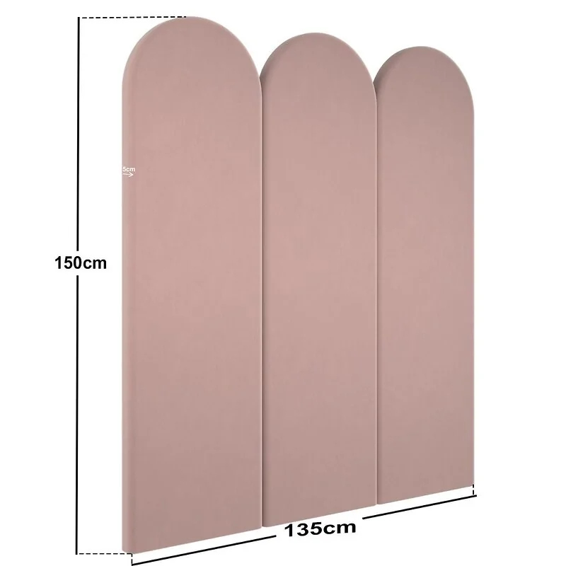 SOLACE+CO Cirrus Headboard Wall Panel Pink Velvet – view 13