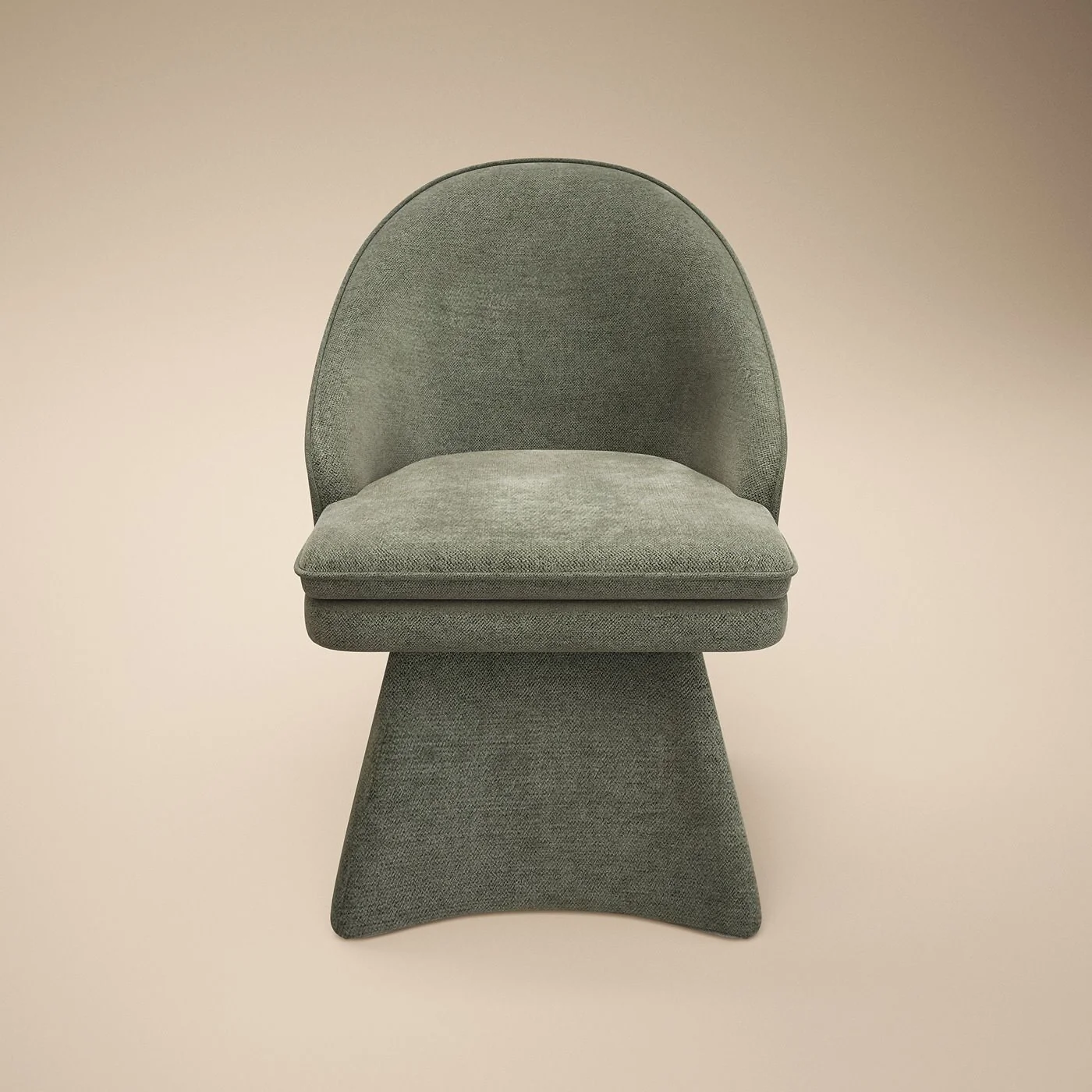 SOLACE+CO Aiko Dining Chair Green Chenille image 2