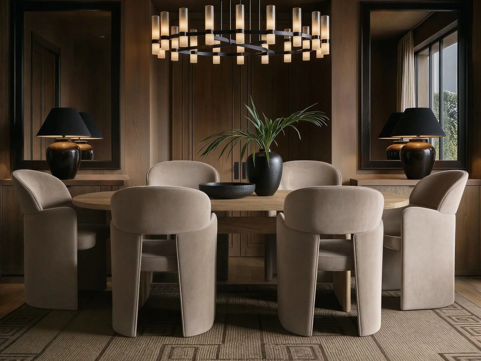 SOLACE+CO Varm & Estella Extendable Dining Table with Velvet Chairs – view 2