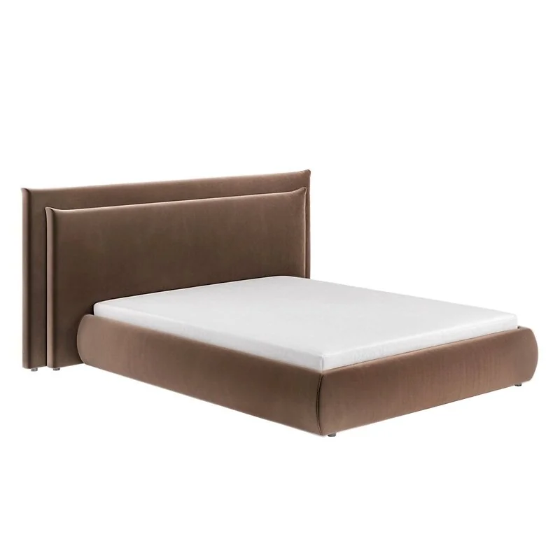 SOLACE+CO Sigrid Ottoman Storage Bed with Cushion Headboard Chocolate Velvet image 6