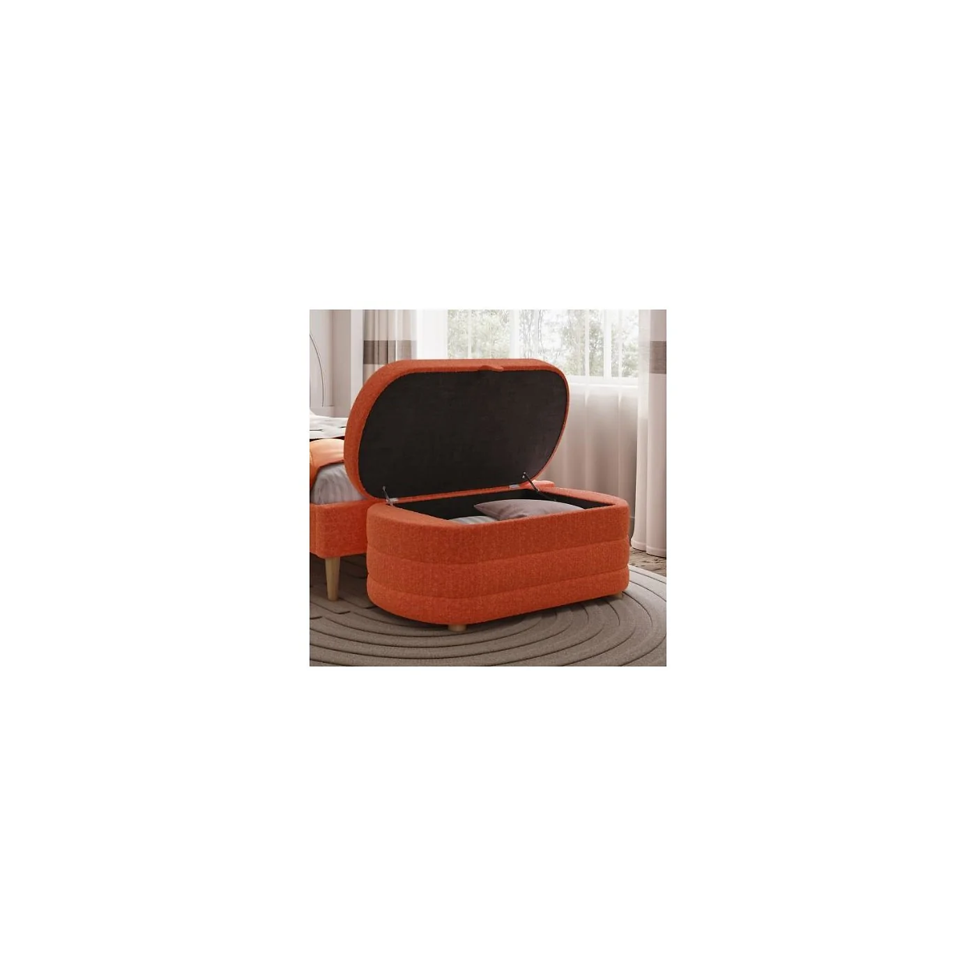 Flair Ava Boucle Ottoman Storage Box image 9