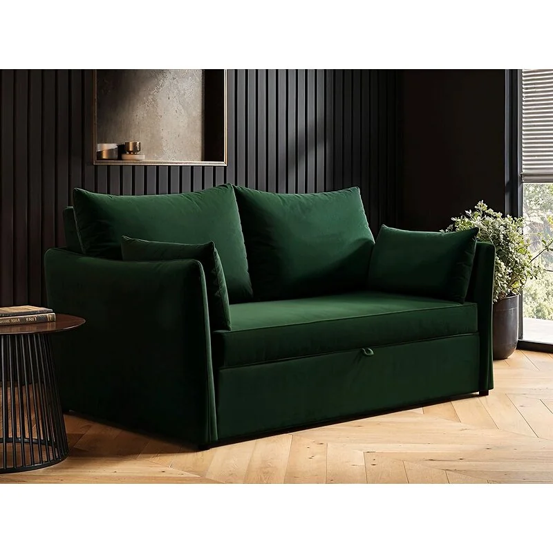 Solace+Co Skyler 2 Seater Velvet Sofa Bed image 2